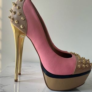 Kurt Geiger Stud Pink Heels USED